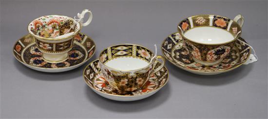 Three Royal Crown Derby Imari duos,